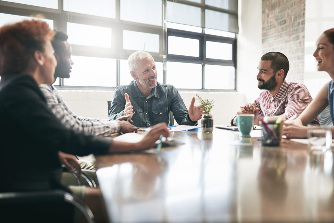 Shot of a team of businesspeople having a meeting in an office.