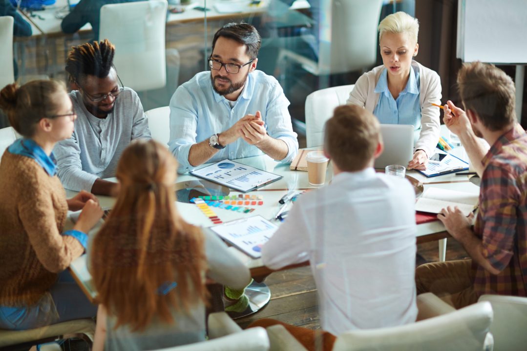 Business team communicating at briefing